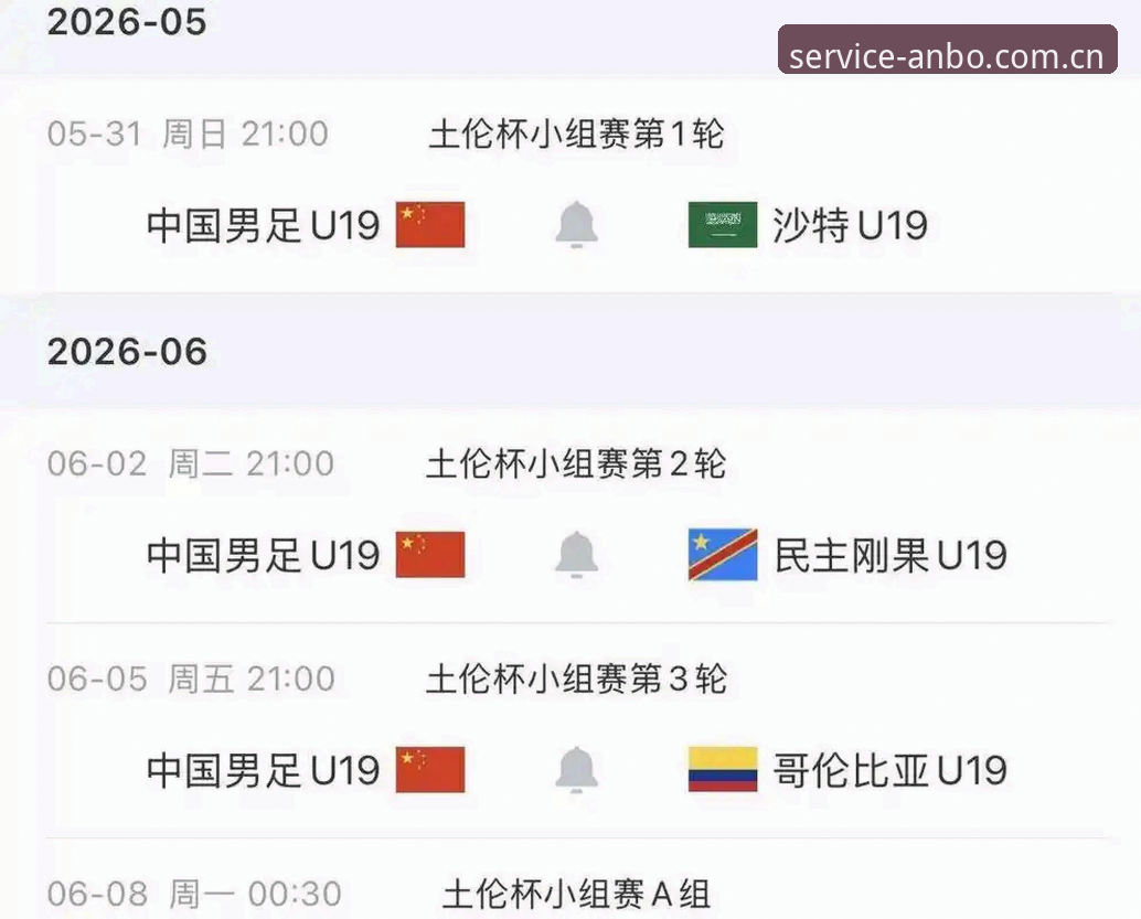 服务此刻致未来 APP登录对比 土伦杯出局夜,U19国足暴露了三个核心问题